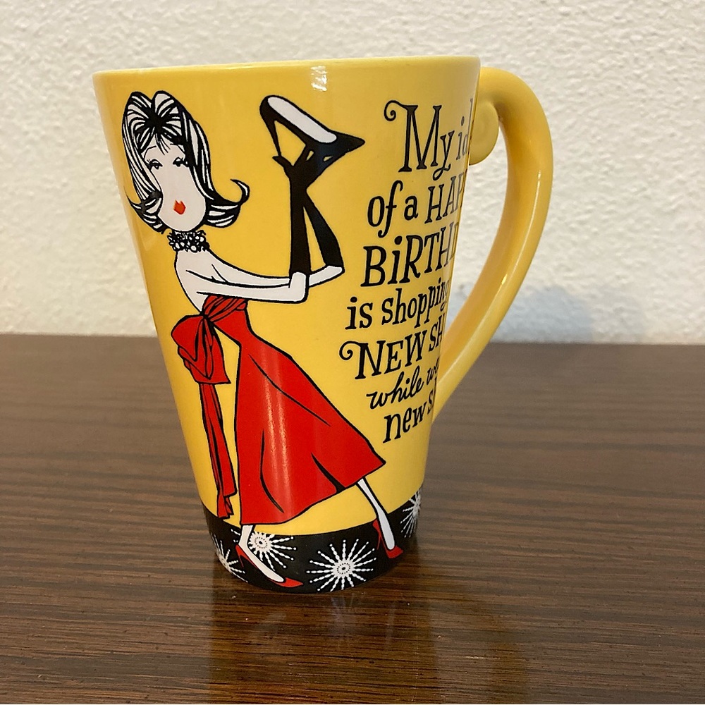 Hallmark 12 Oz Cup Happy Birthday Shopping for new shoes while wearing new shoes